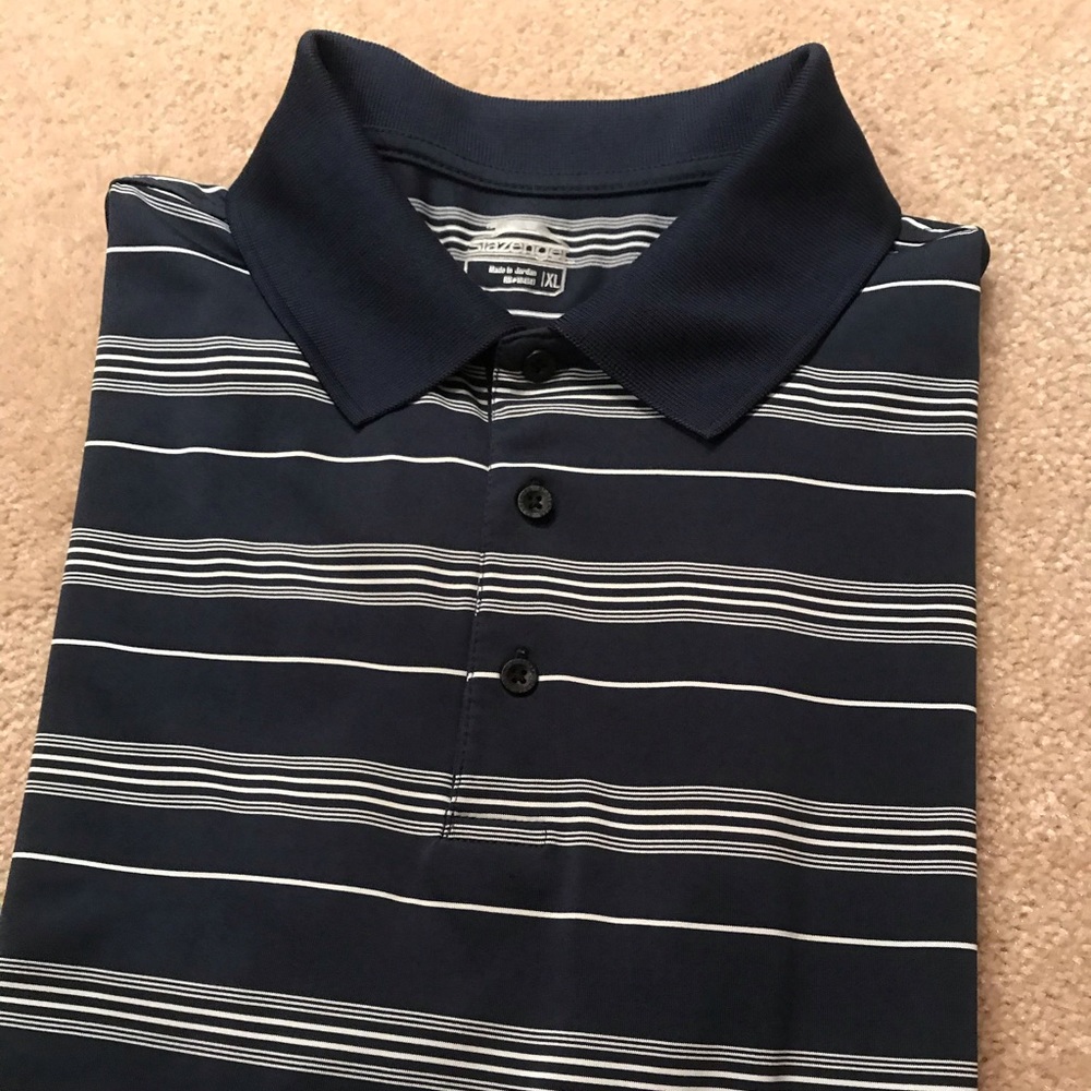 Men’s Striped Short Sleeve Polo Shirt